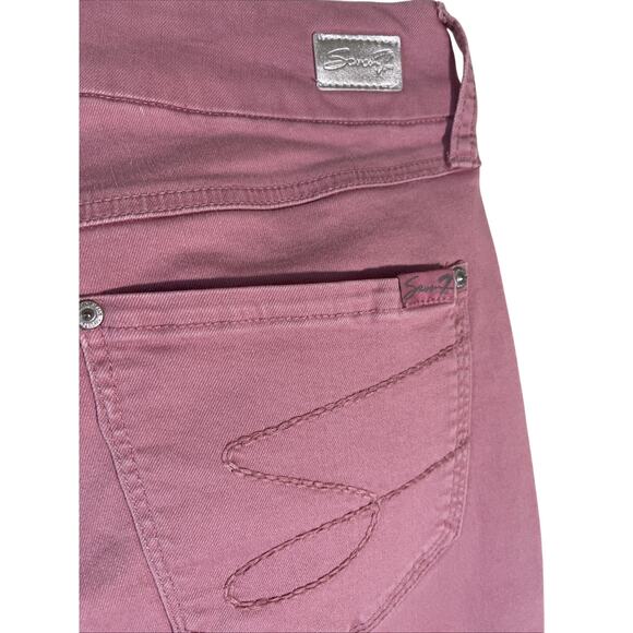 Seven7 Tummy-less Skinny Mauve Jeans size 6 - Picture 4 of 4